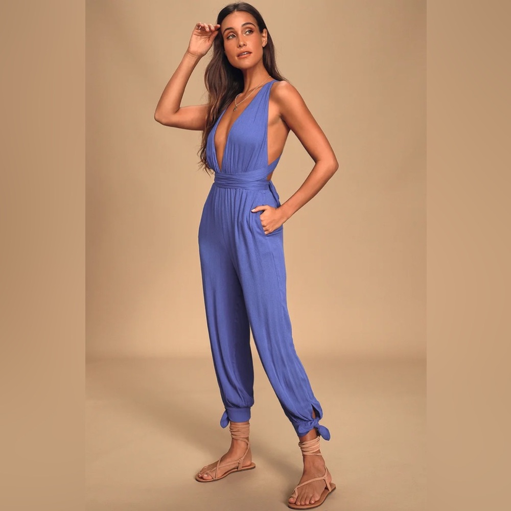 Lulu’s Tie Halter Jumpsuit